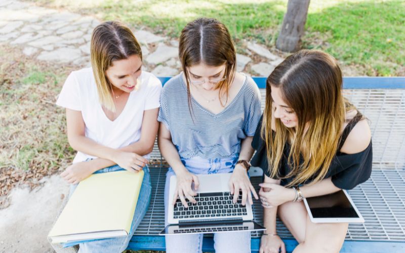 Students engaging